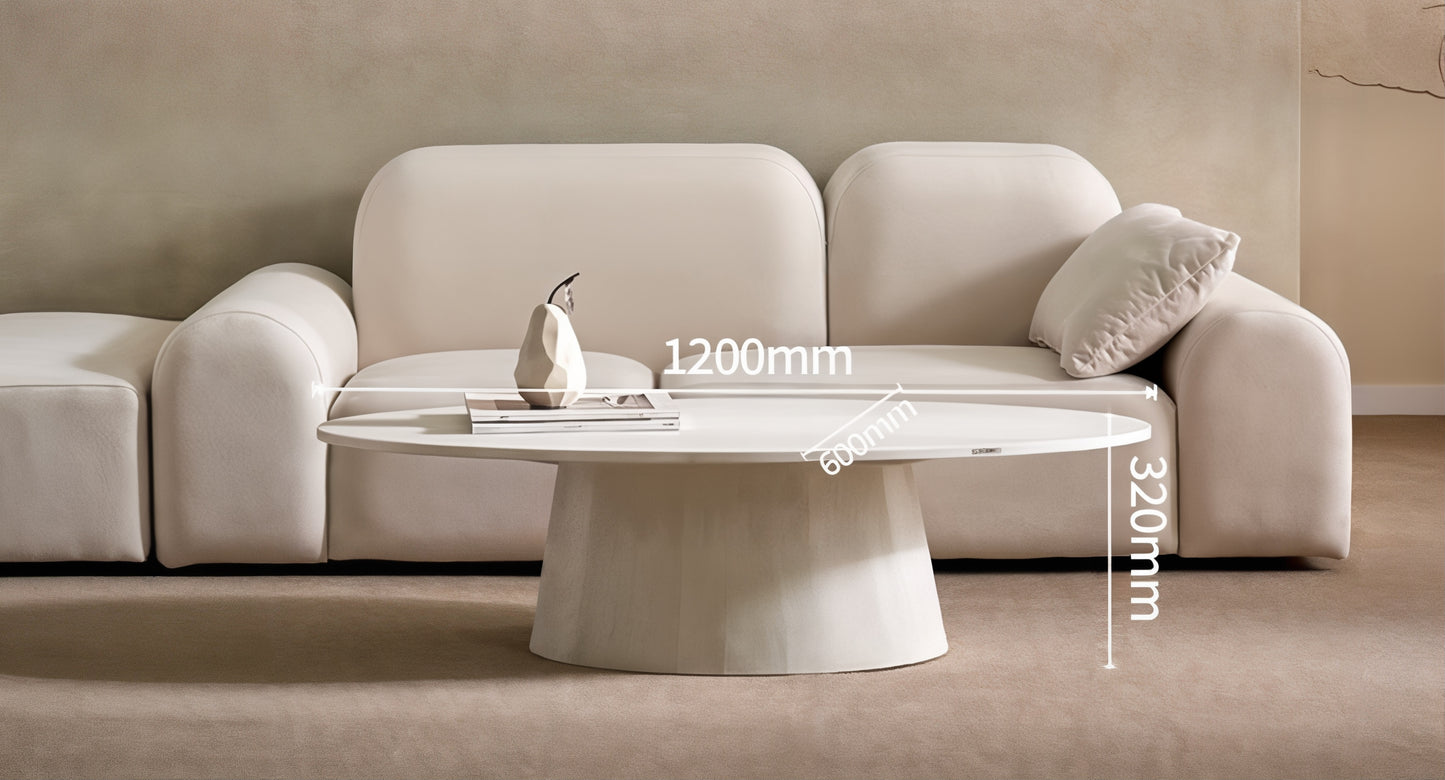 Wood Oval Coffee Table