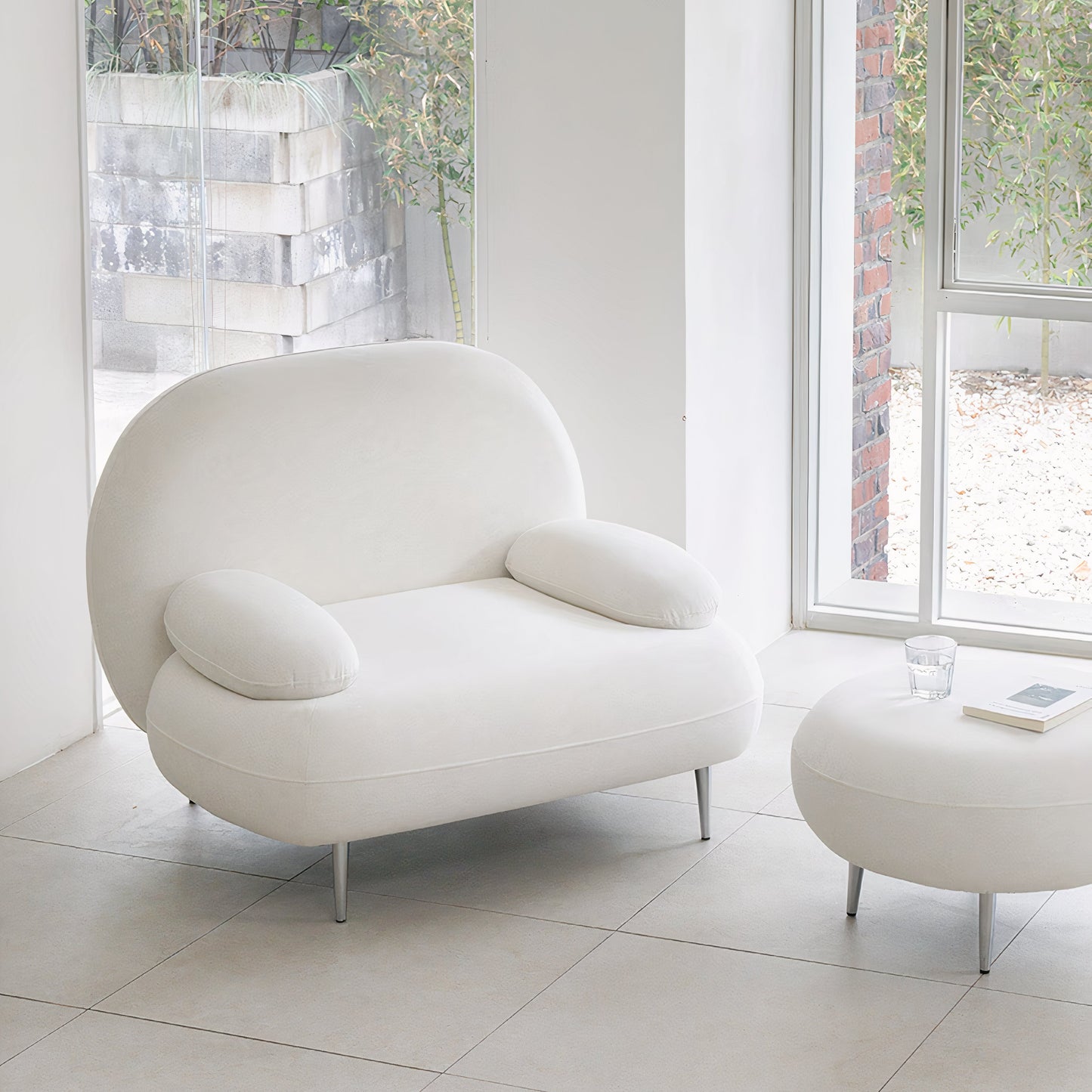 Galaxy Fabric Low-Back Sofa