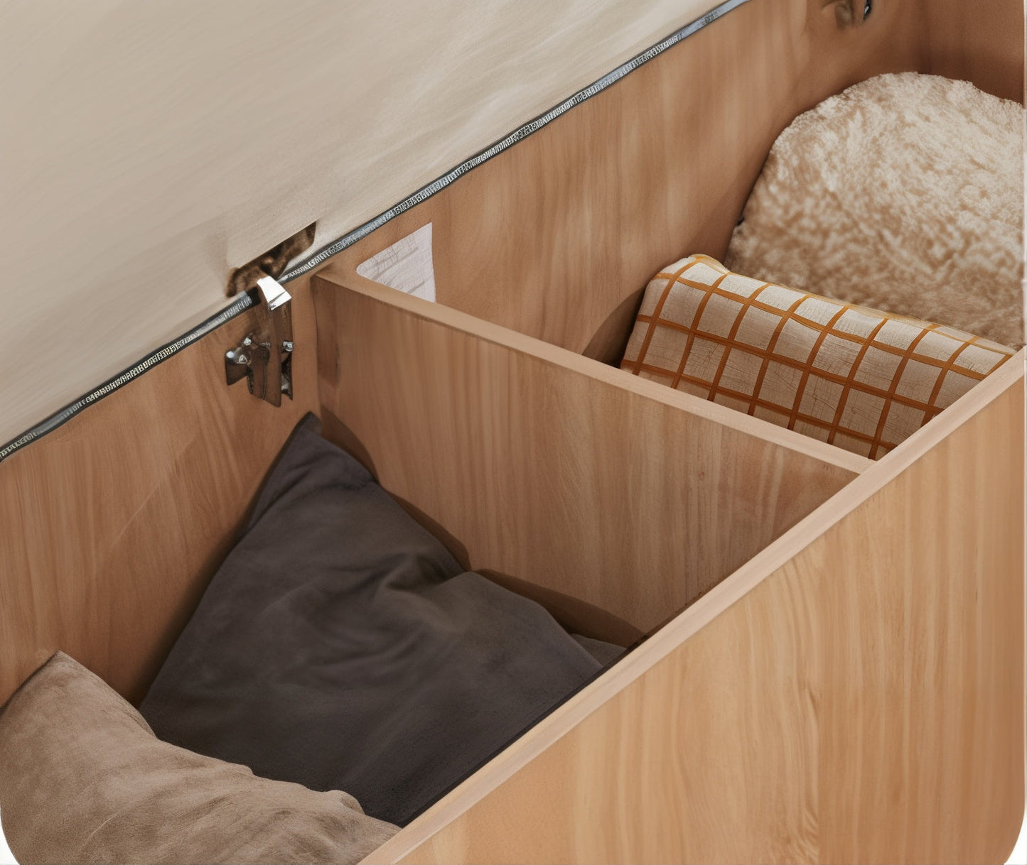 Low Cushioned Storage Bench