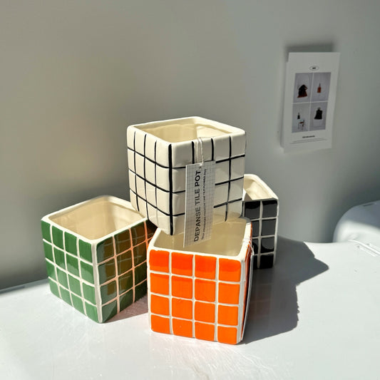 Tiled Cube Planter