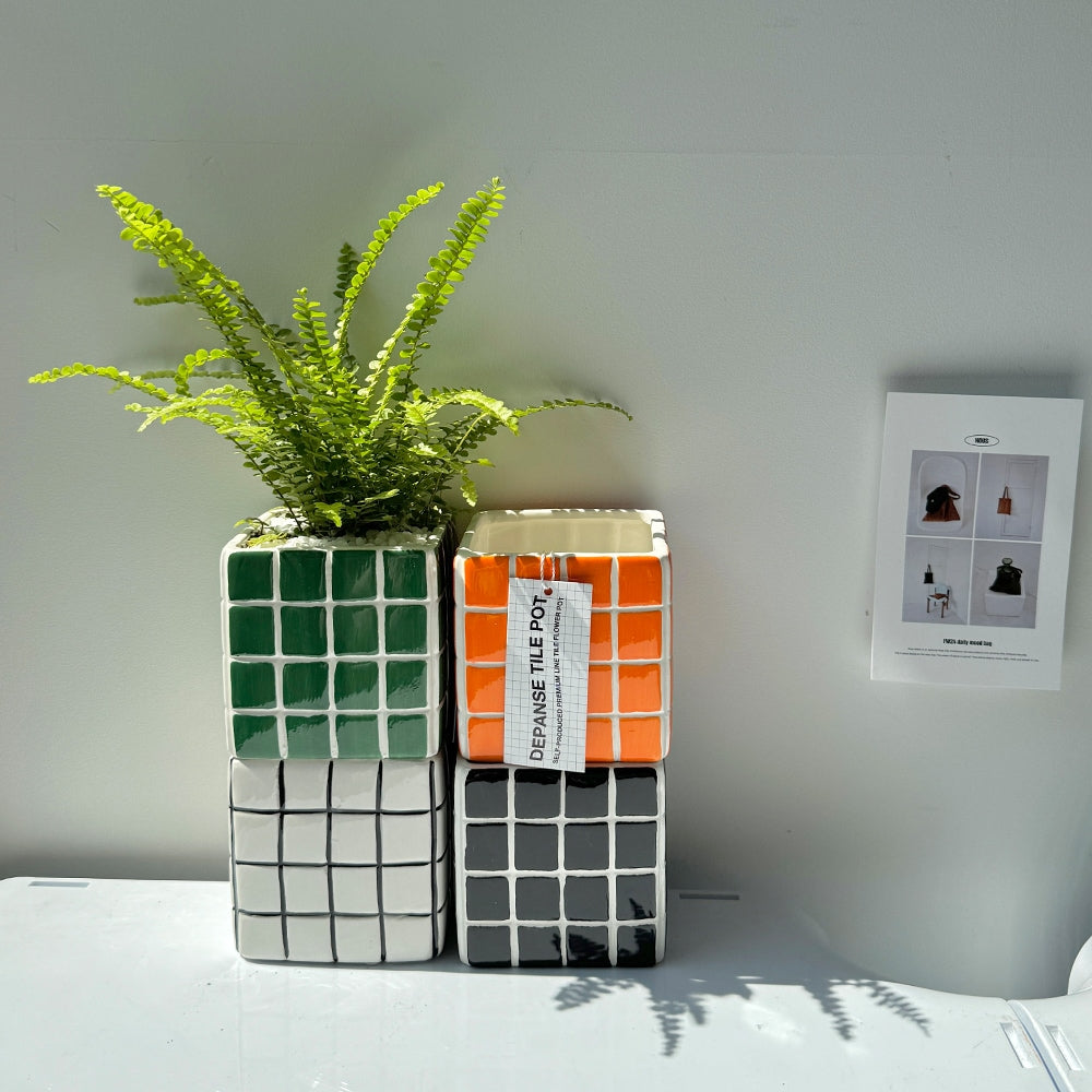 Tiled Cube Planter