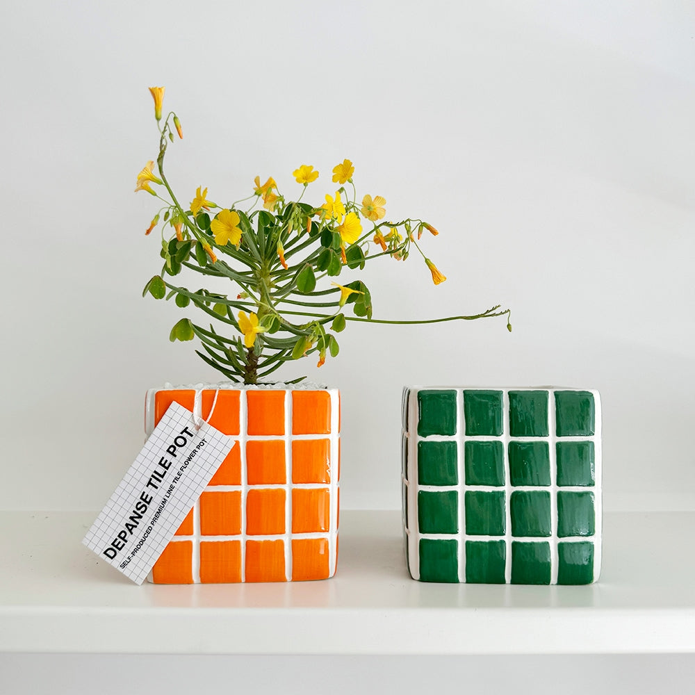 Tiled Cube Planter