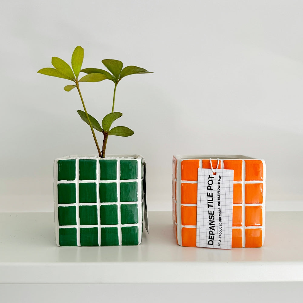 Tiled Cube Planter