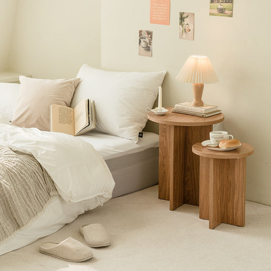 Eden Round Wood Side Table