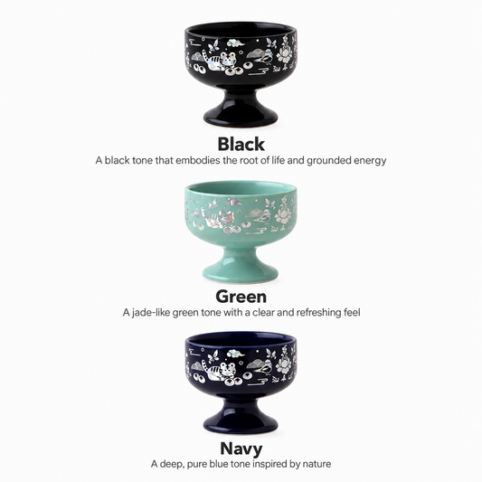 Tiger Inlay Pattern Ceramic Goblet