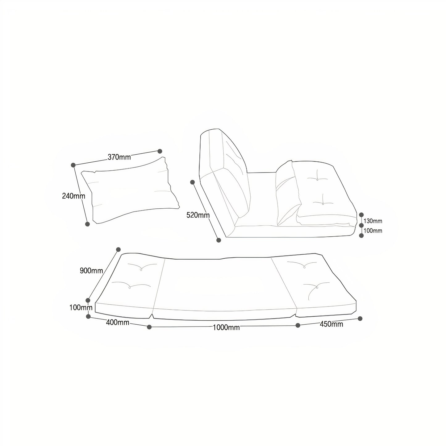 Reclining Floor Sofa Bed
