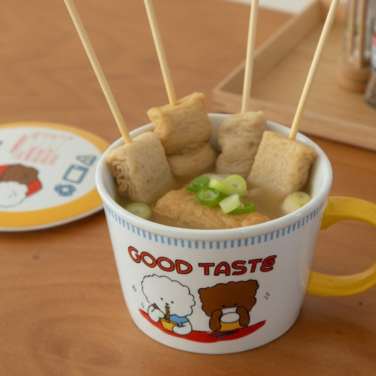 Bichon & Poodle Noodle Mug Bowl - detail view