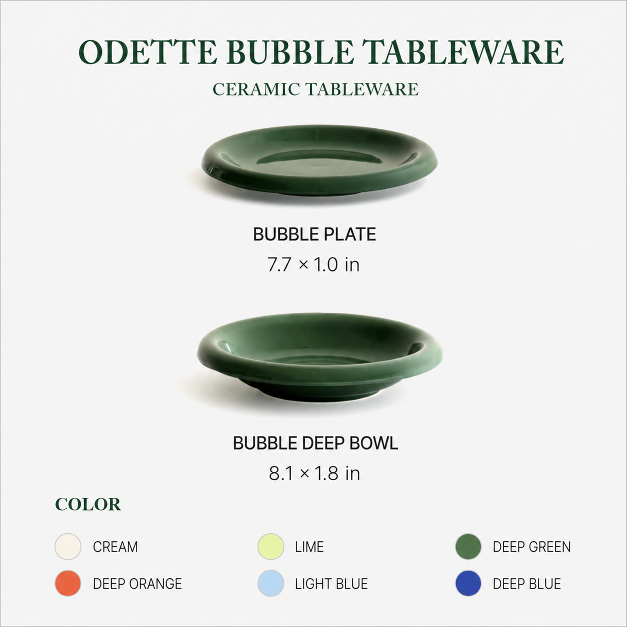 Odette Bubble Deep Bowl / Brunch Plate Set (6-Piece)