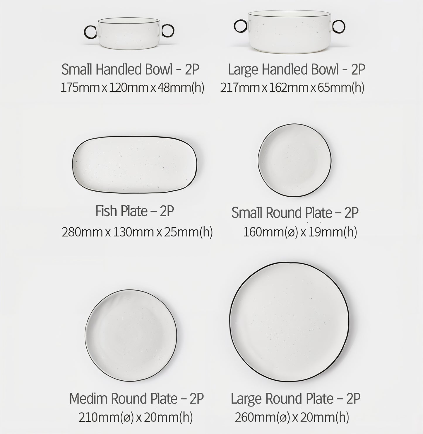 42‑Piece Stone Line Ceramic Dinnerware Set for 6
