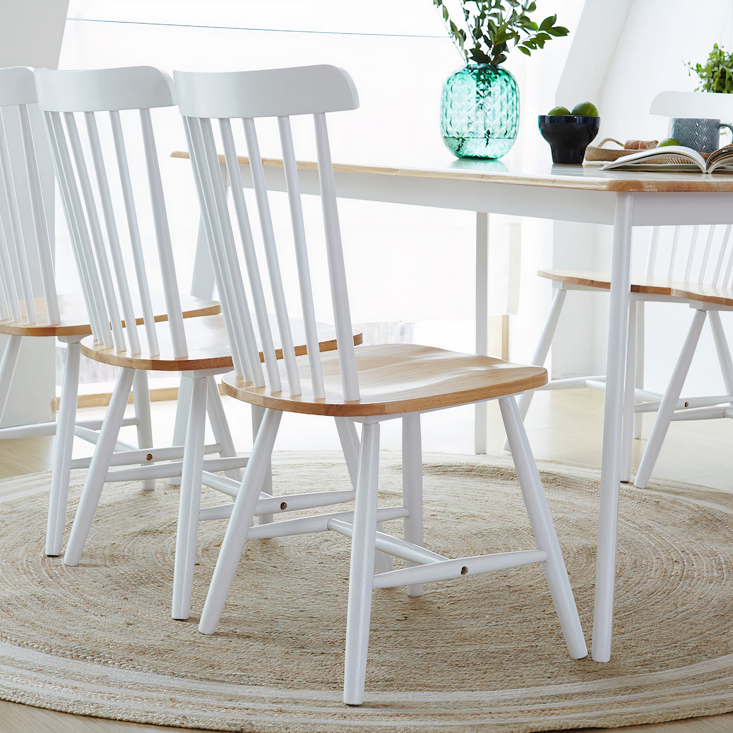 Solid Wood Dining Chair Set of 2