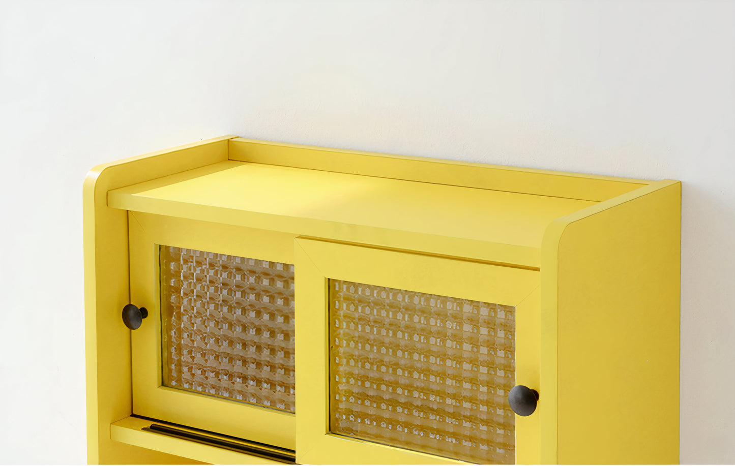 Mini Wooden Hutch Cabinet with Sliding Glass Doors