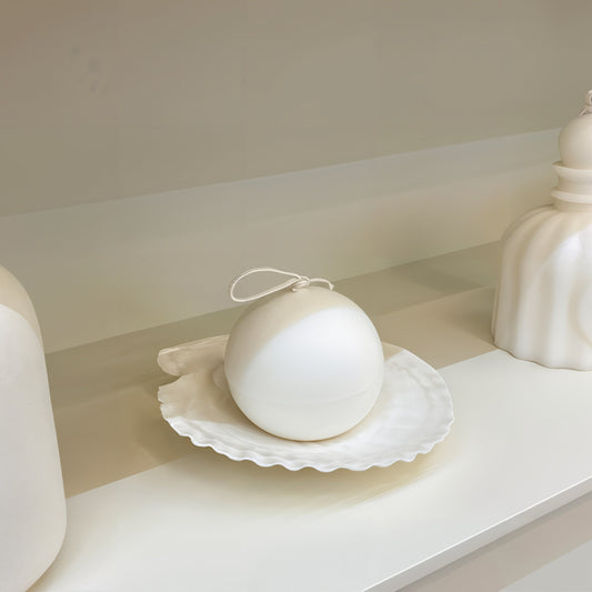 Pearl Mini Candle & Shell Tray Set