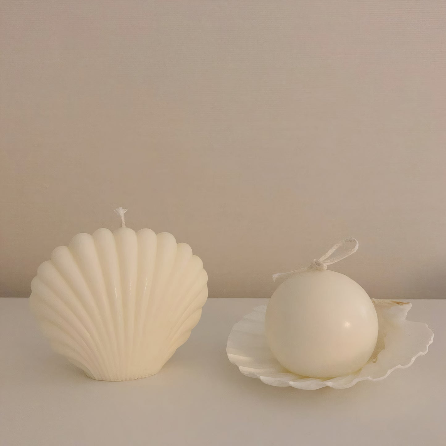 Pearl Mini Candle & Shell Tray Set