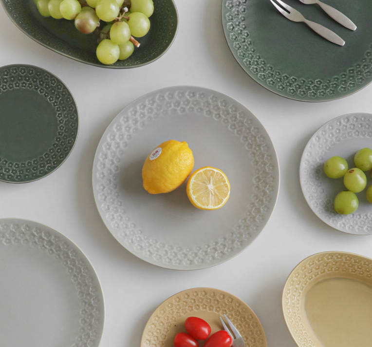 Daisy Rim Ceramic Plate - image 5 of 5