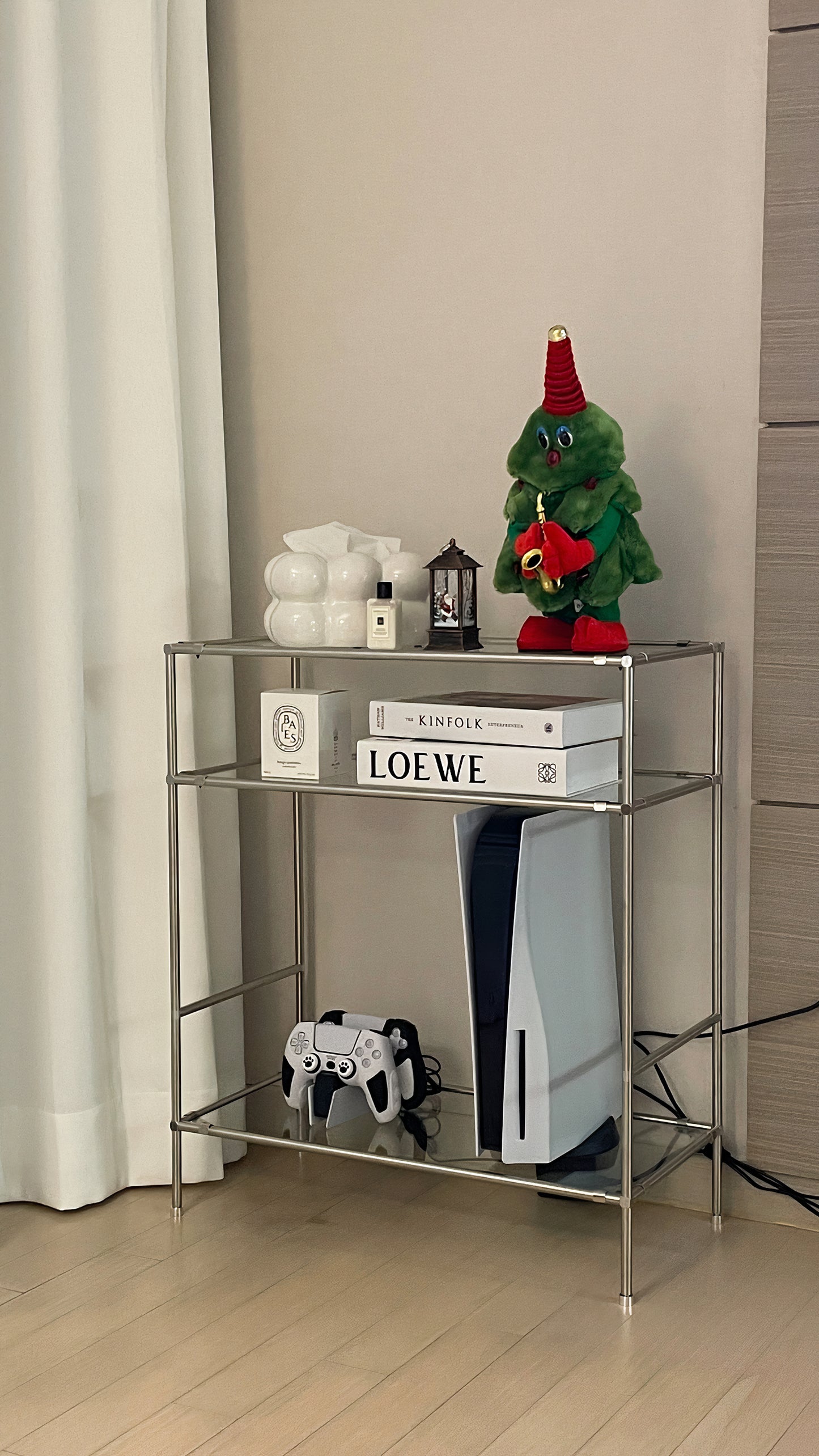 3-Tier Modular Glass Side Table