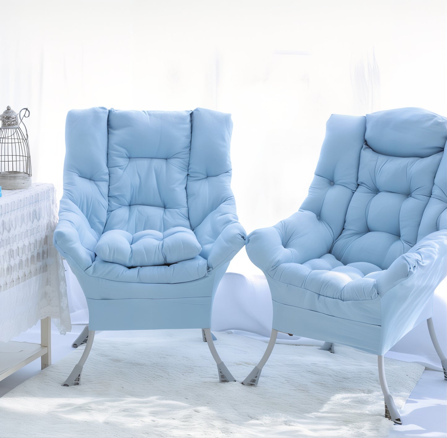 Padded Micro-Suede Lounge Chair