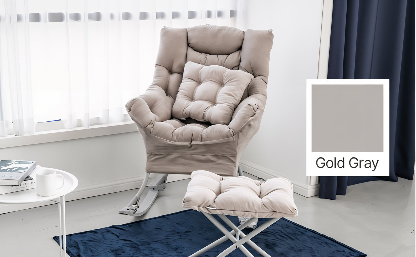 Padded Micro-Suede Lounge Chair