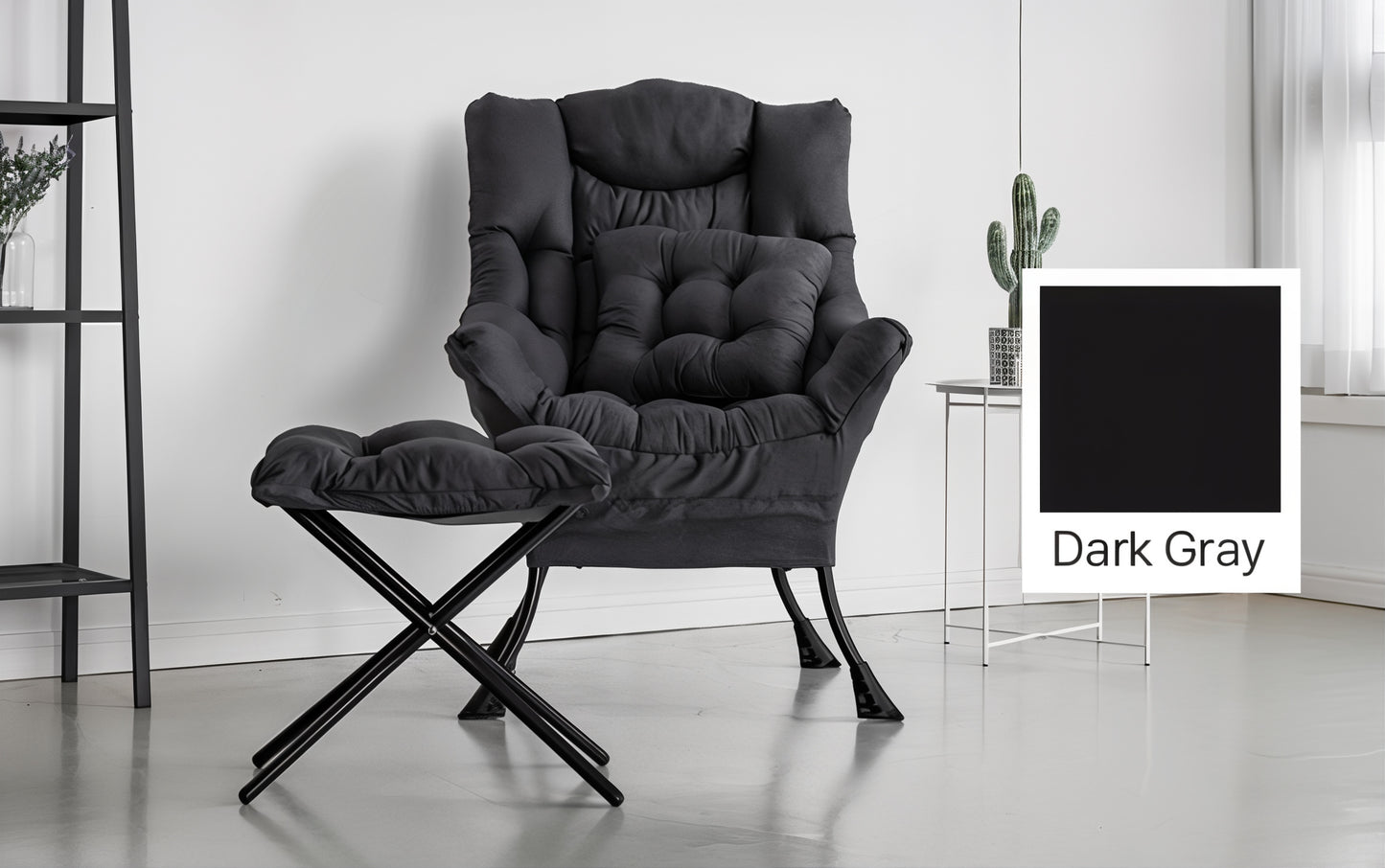 Padded Micro-Suede Lounge Chair
