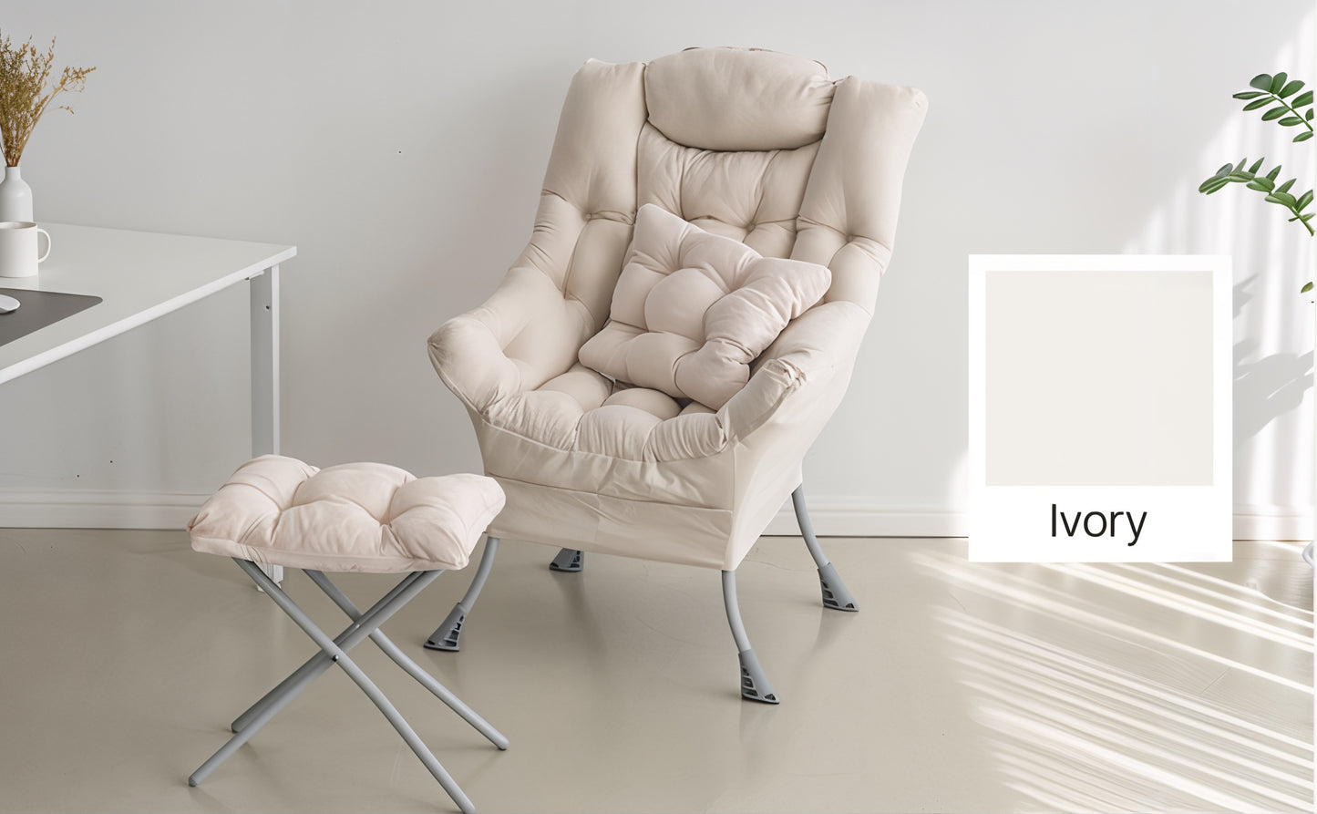 Padded Micro-Suede Lounge Chair