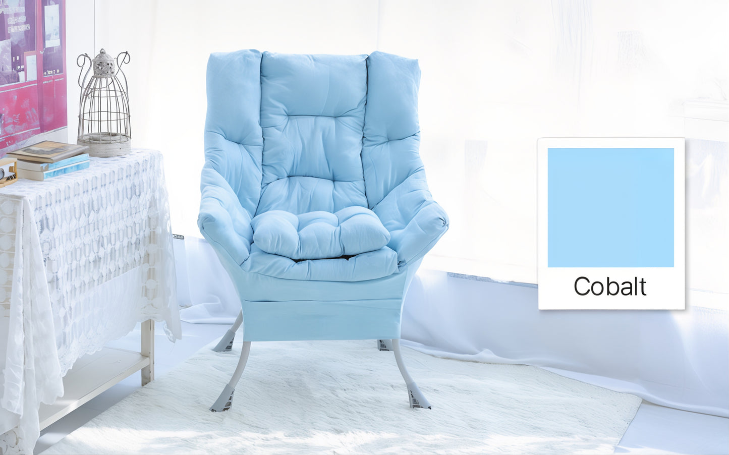 Padded Micro-Suede Lounge Chair