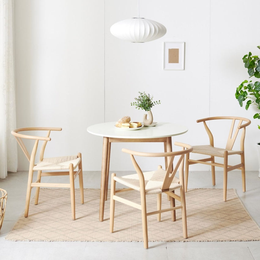 Curved Back Wooden Dining Chair