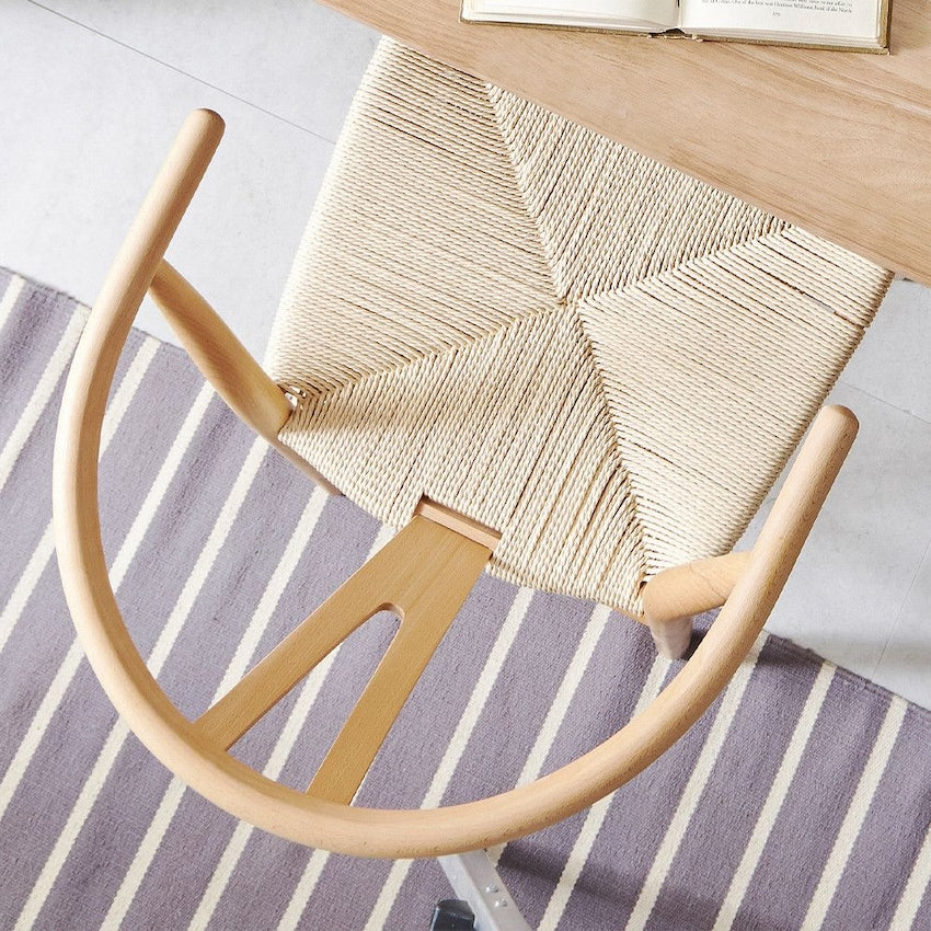 Curved Back Wooden Dining Chair