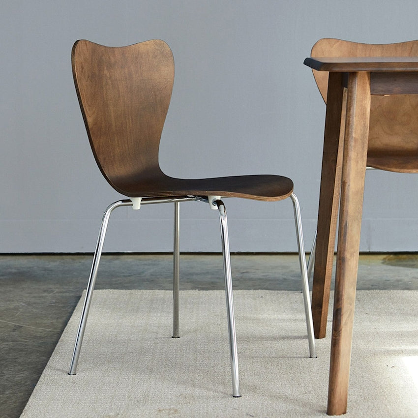 High Back Chrome Legs Dining Chair