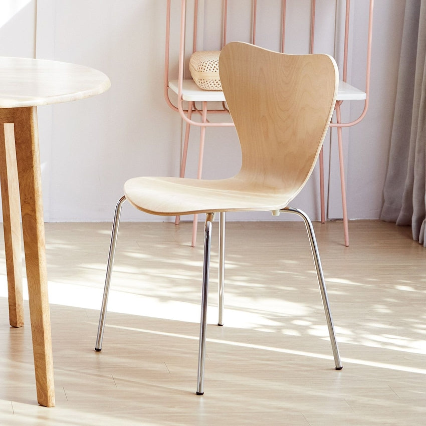 High Back Chrome Legs Dining Chair