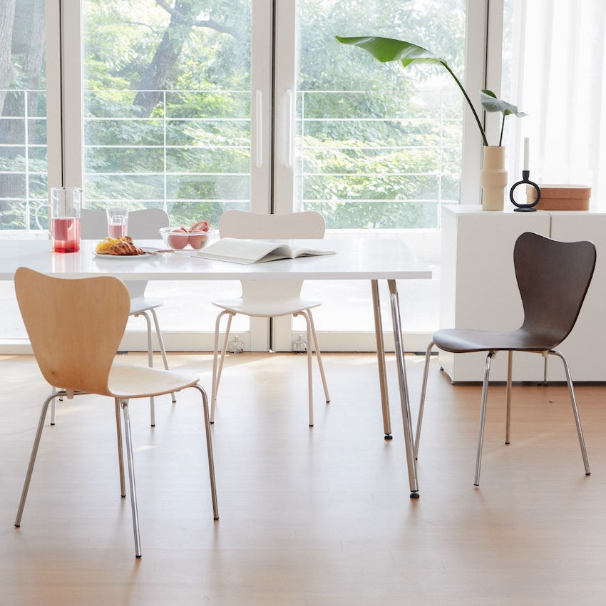 High Back Chrome Legs Dining Chair