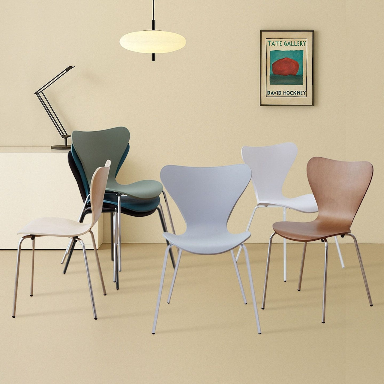 High Back Chrome Legs Dining Chair