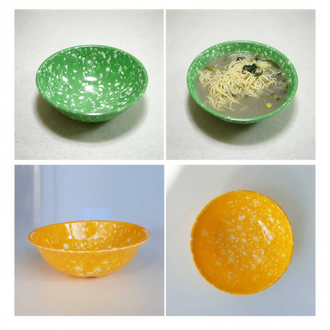 Retro Korean Noodle Bowl - close up