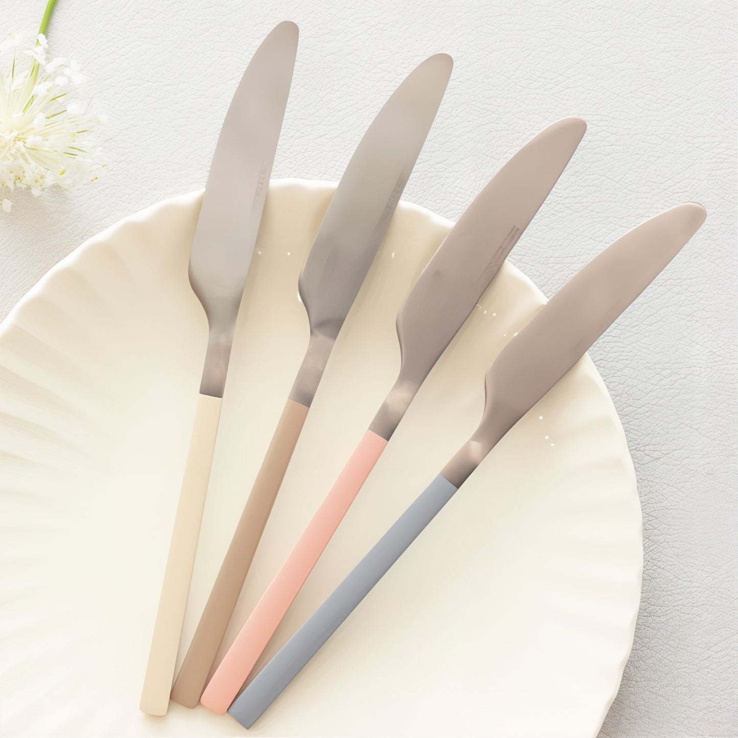 Matte Stainless Steel Table Knife & Fork Set of 2