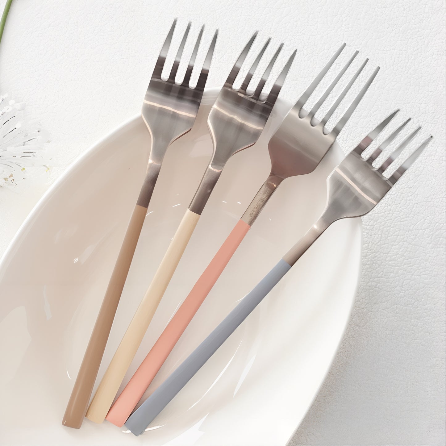 Matte Stainless Steel Table Knife & Fork Set of 2