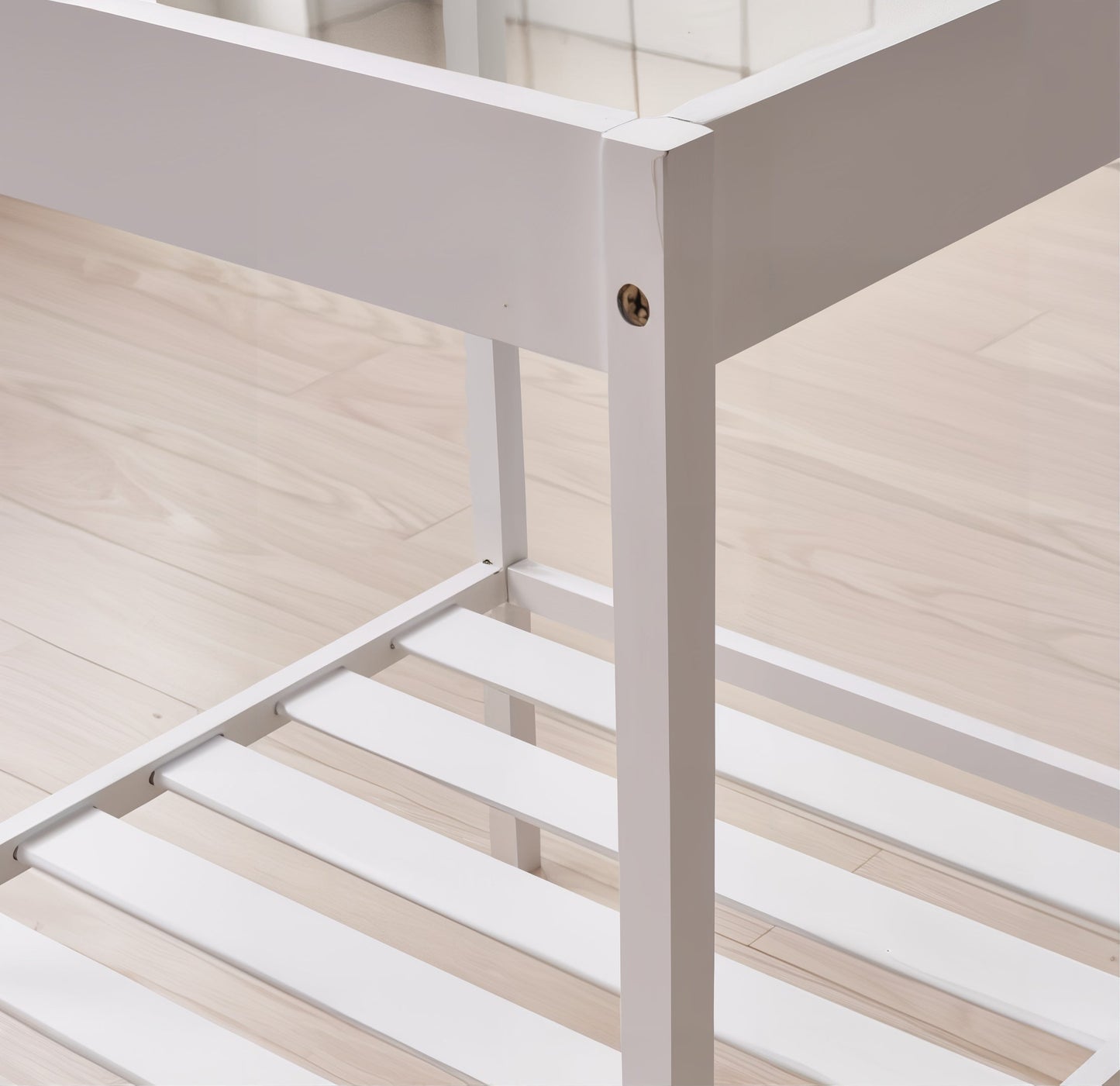 2-Tier Side Table with Tempered Glass Top