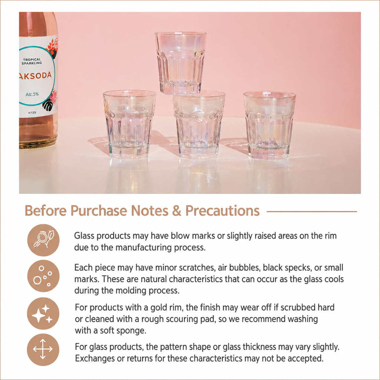 Aurora Basic Glass Soju Cup Set