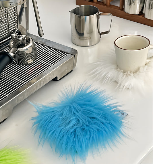 Fluffy Faux-Fur Coaster