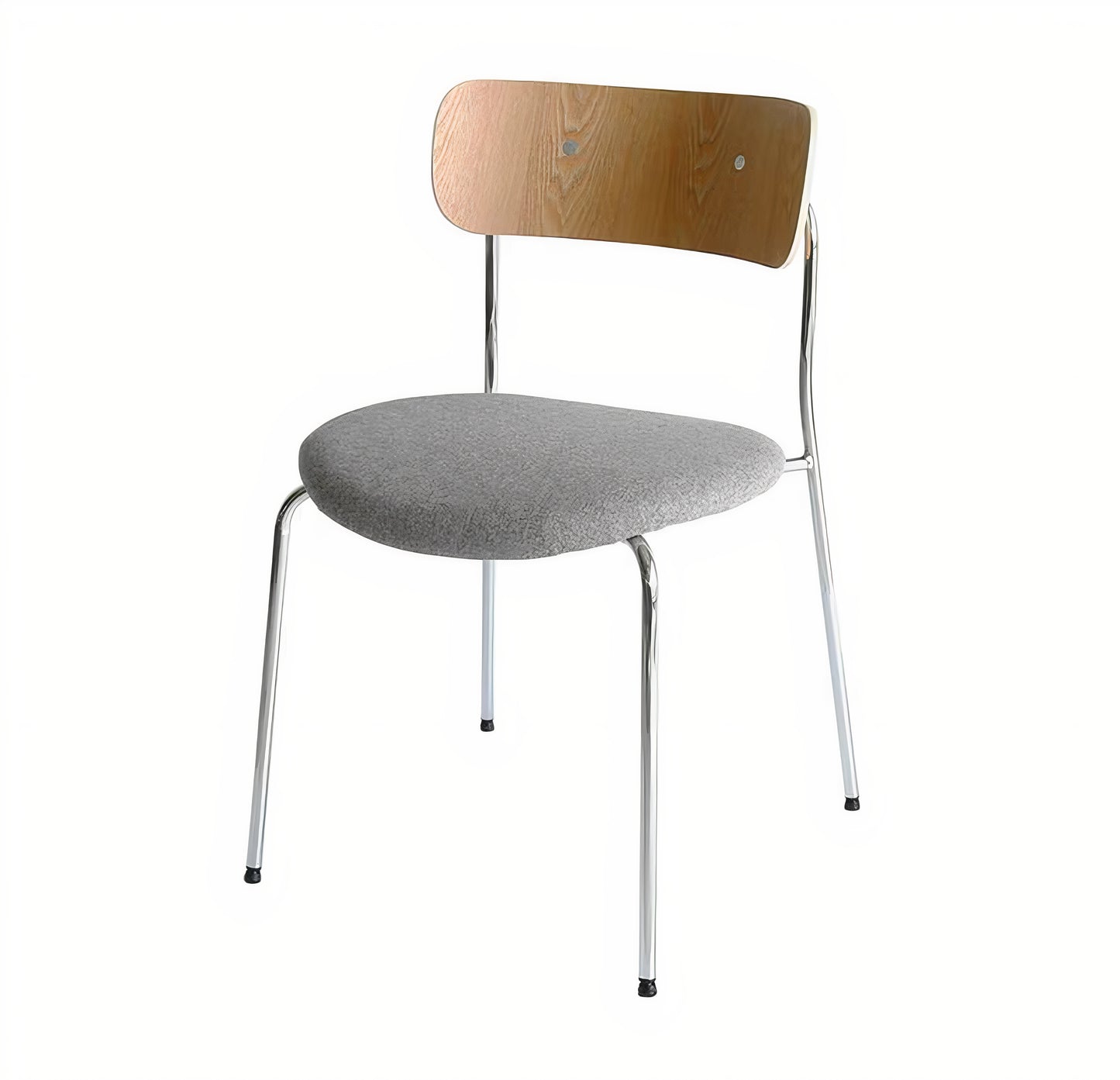 Wood Back Chrome Dining Chair