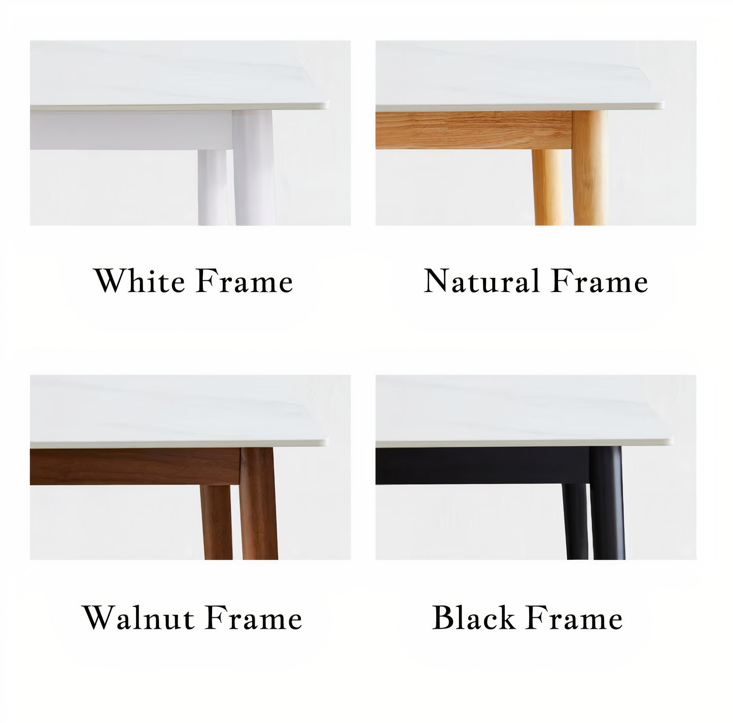 Ceramic Tabletop Solid Wood Frame Dining Table