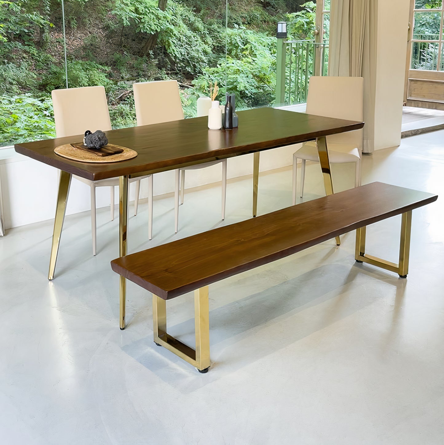 Wooden Slab Dining Table