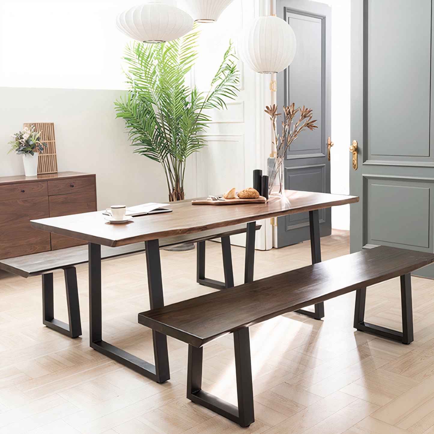 Wooden Slab Dining Table