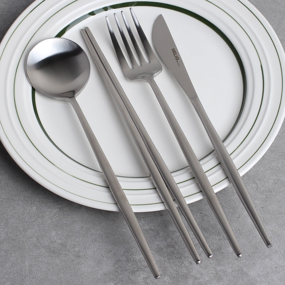 Silver Cutlery 4-Piece Set