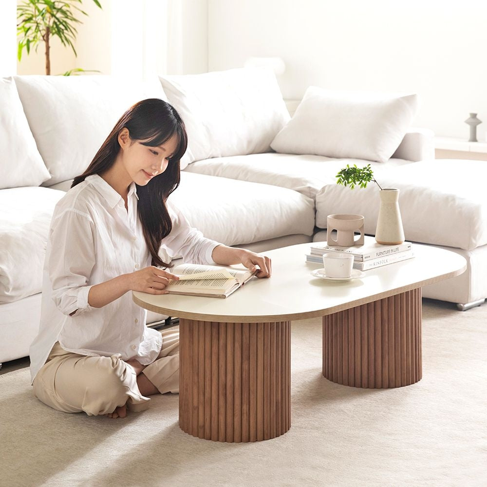 Sculpted Wood Coffee Table