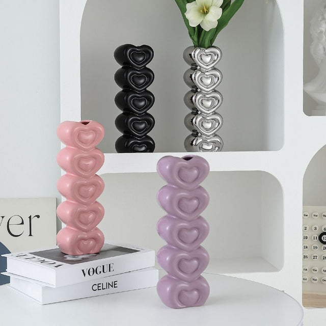 Bookaz Love Heart Ceramic Vase