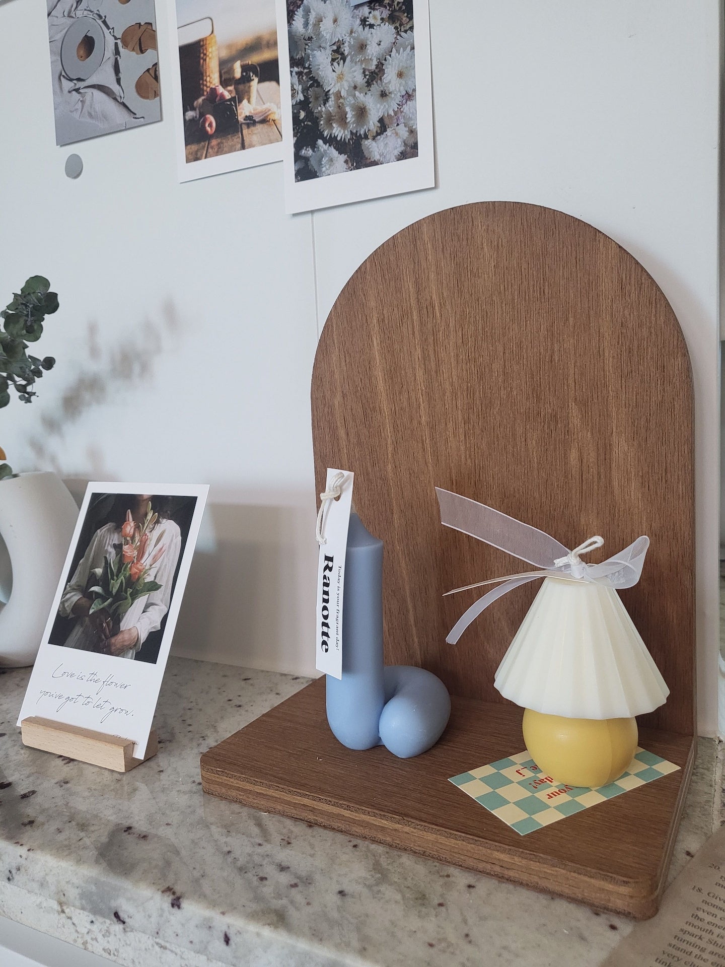 Lamp & Twisted Candle Set