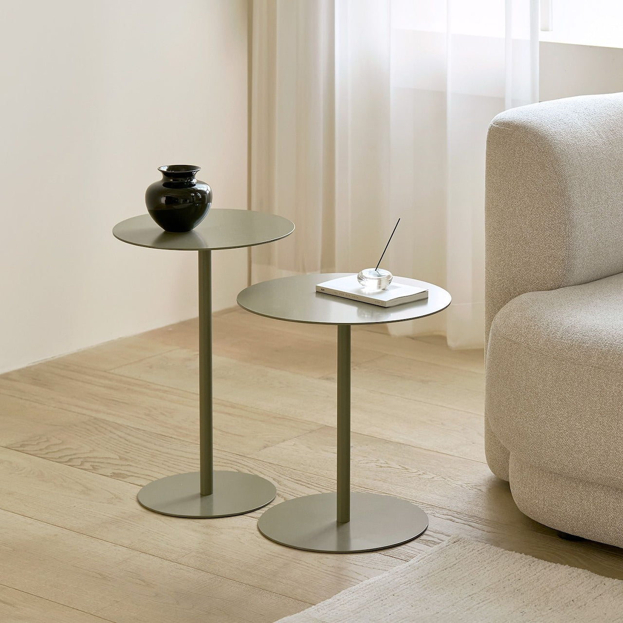 Modern Round Metal Side Tables