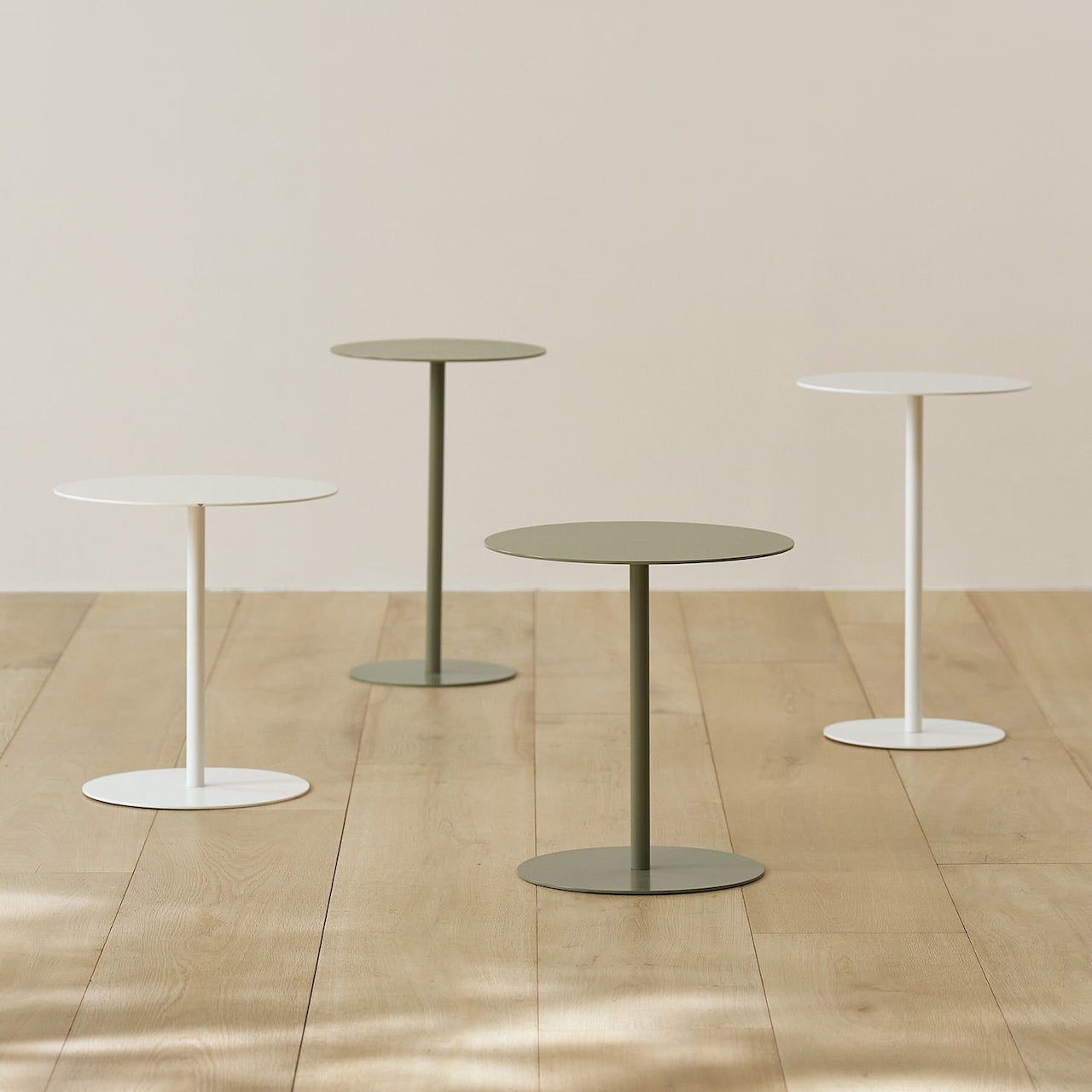 Modern Round Metal Side Tables