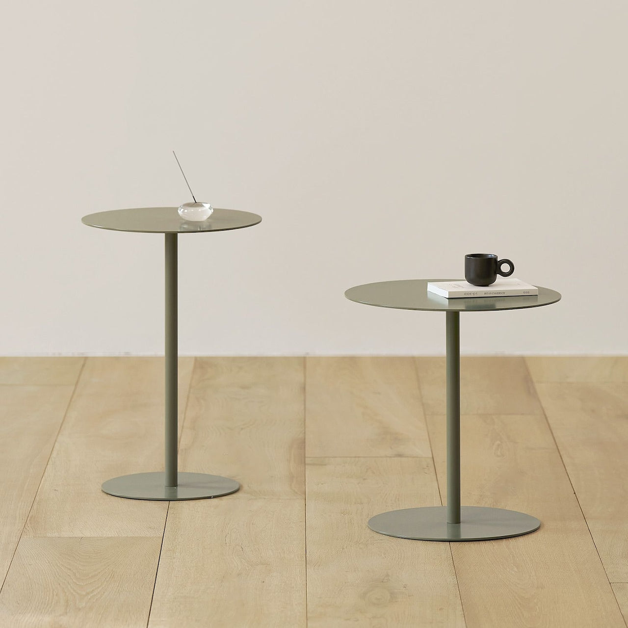 Modern Round Metal Side Tables
