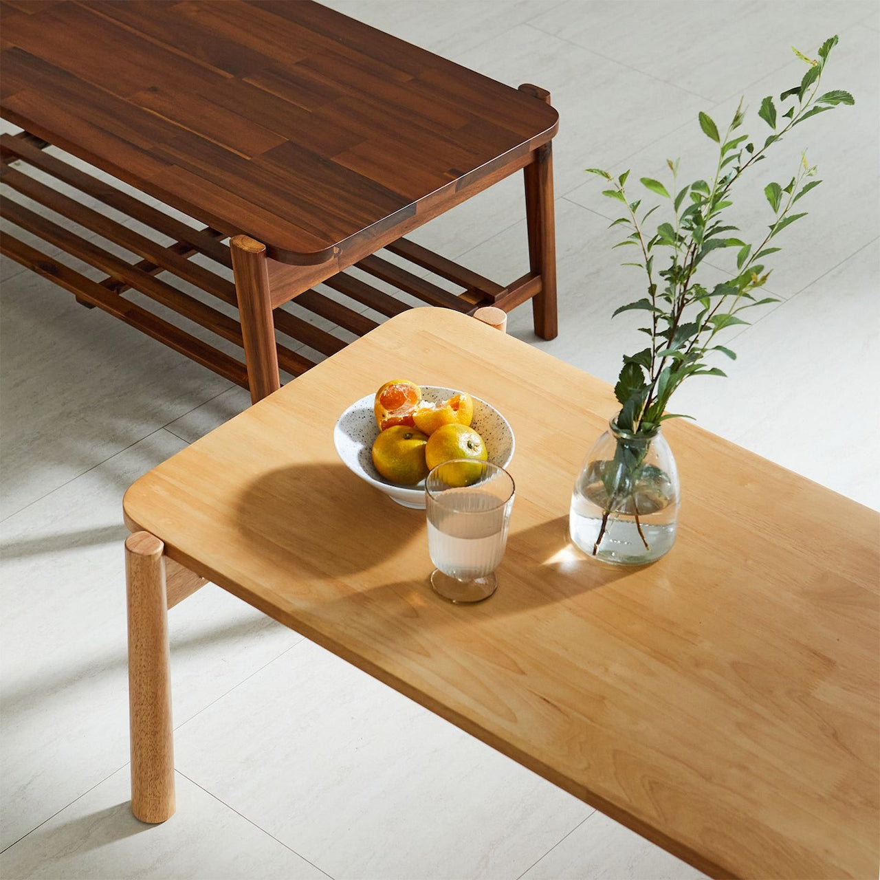 Solid Wood Foldable Low Coffee Table