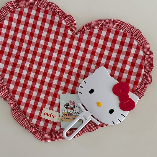 Handmade Heart Frill Gingham Placemat