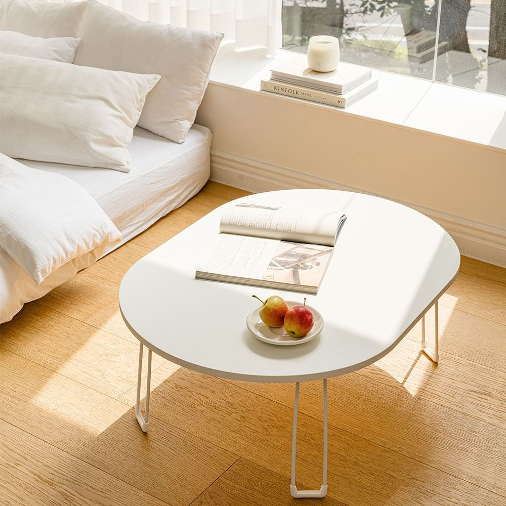 Foldable Oval Low Coffee Table